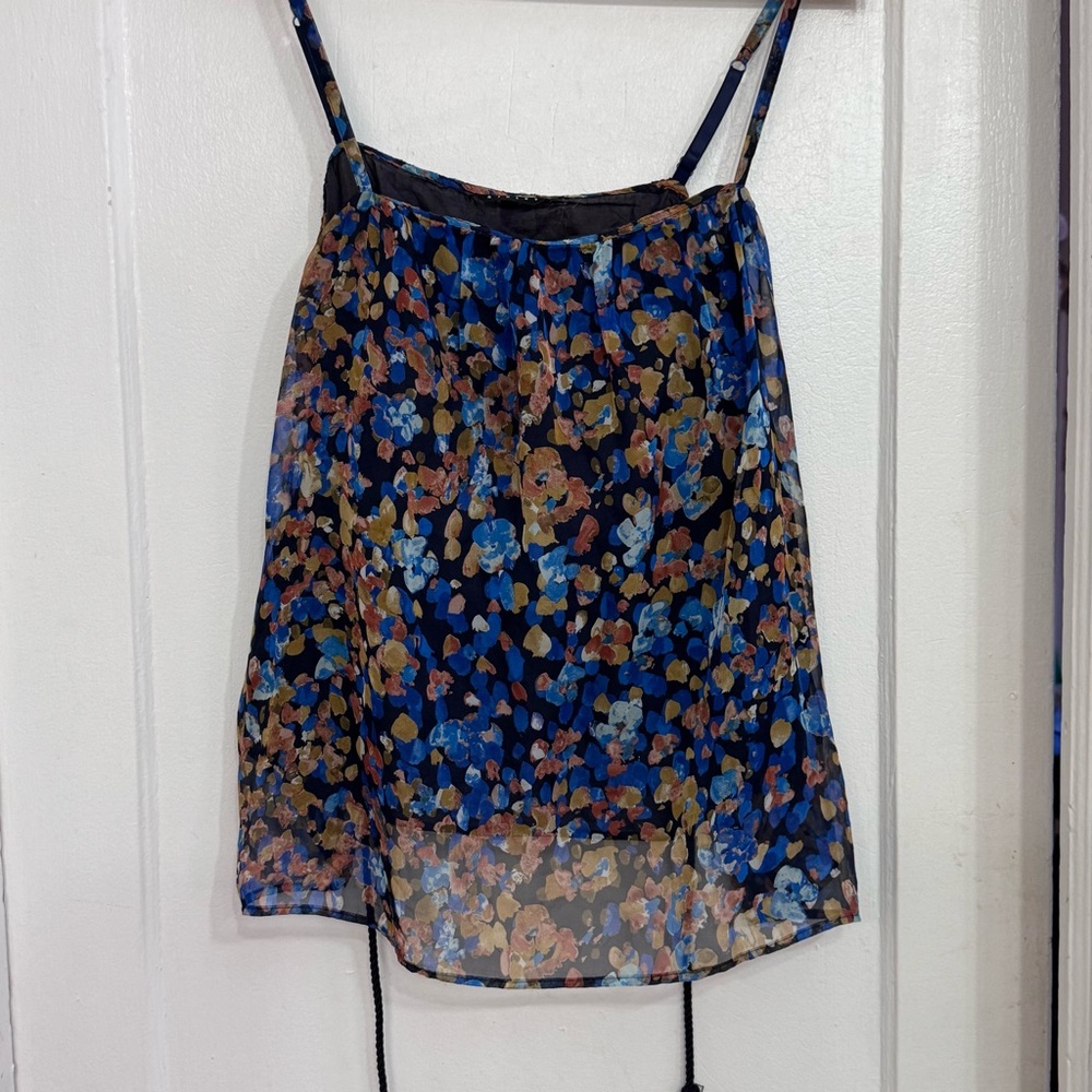 Sisley 100% Silk Floral Print Sleeveless Top – Size S - Picture 6 of 11